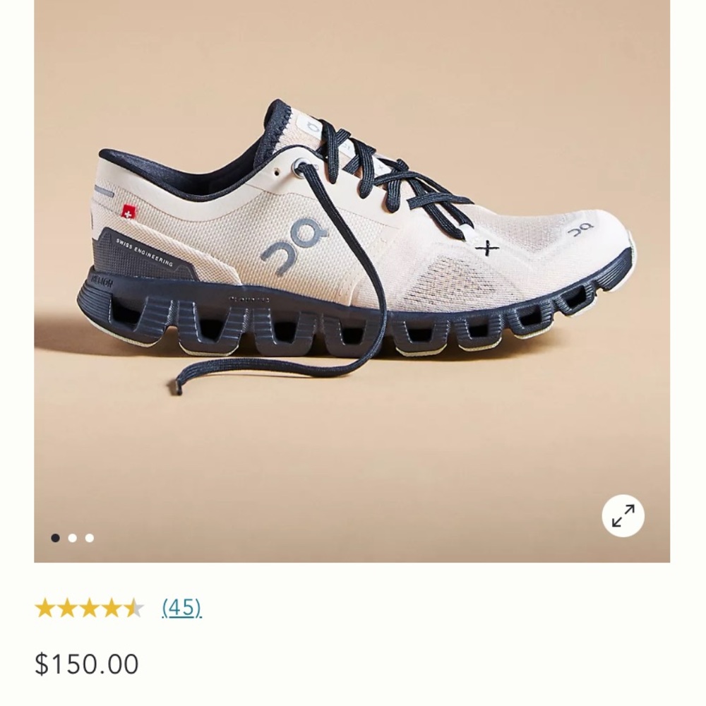 On Cloud running athletic shoe like new condition , worn once